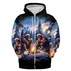 Bigfoot Making Memories One Campfire At A Time Christmas All Over Print Shirt
