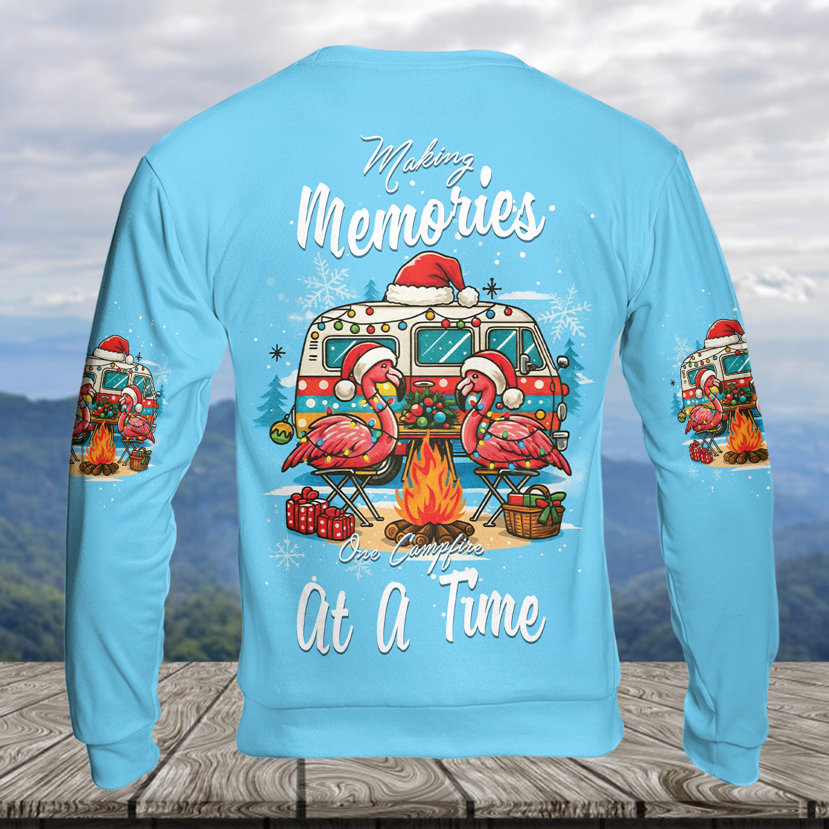 Blue Making Memories One Campfire At A Time All Over Print Shirt