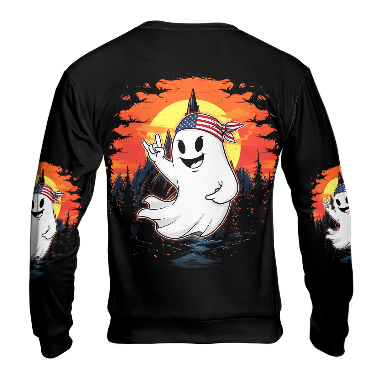 Spooky Boo In The Forest All Over Print Shirt