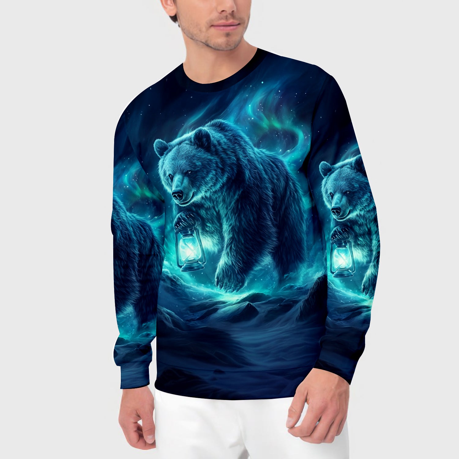 Wild Bear In The Night All Over Print Shirt