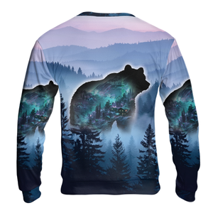 Aurora Bear Adventure Mountain All Over Print Shirt