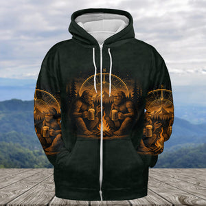 Bigfoot Making Memories One Campfire At A Time All Over Print Shirt