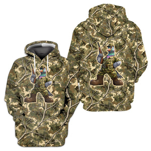 Dove Hunting Camouflage Funny All Over Print Shirt