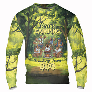 Bear Family BBQs All Over Print Shirt