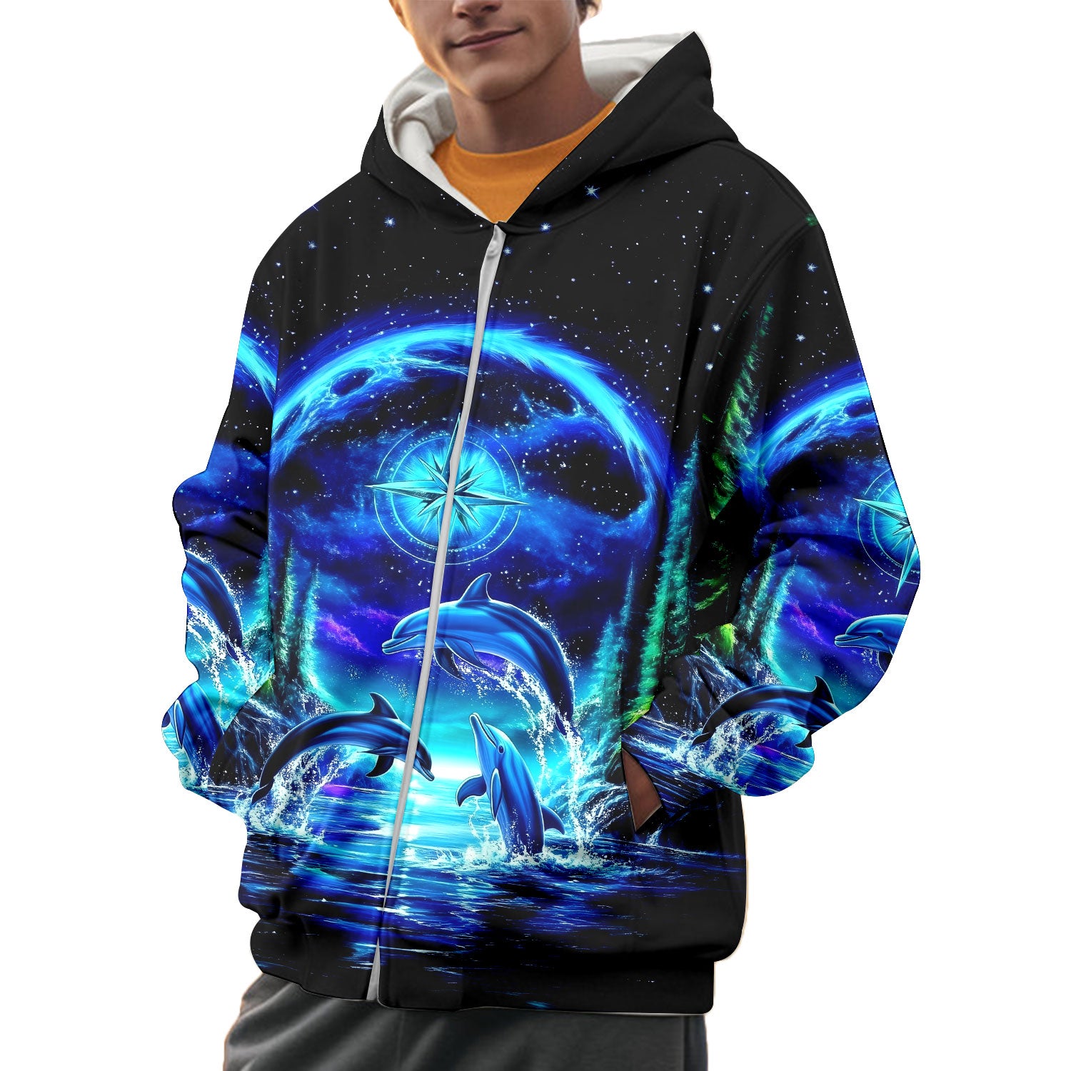 Peace Sea Happy Dolphins All Over Print Shirt