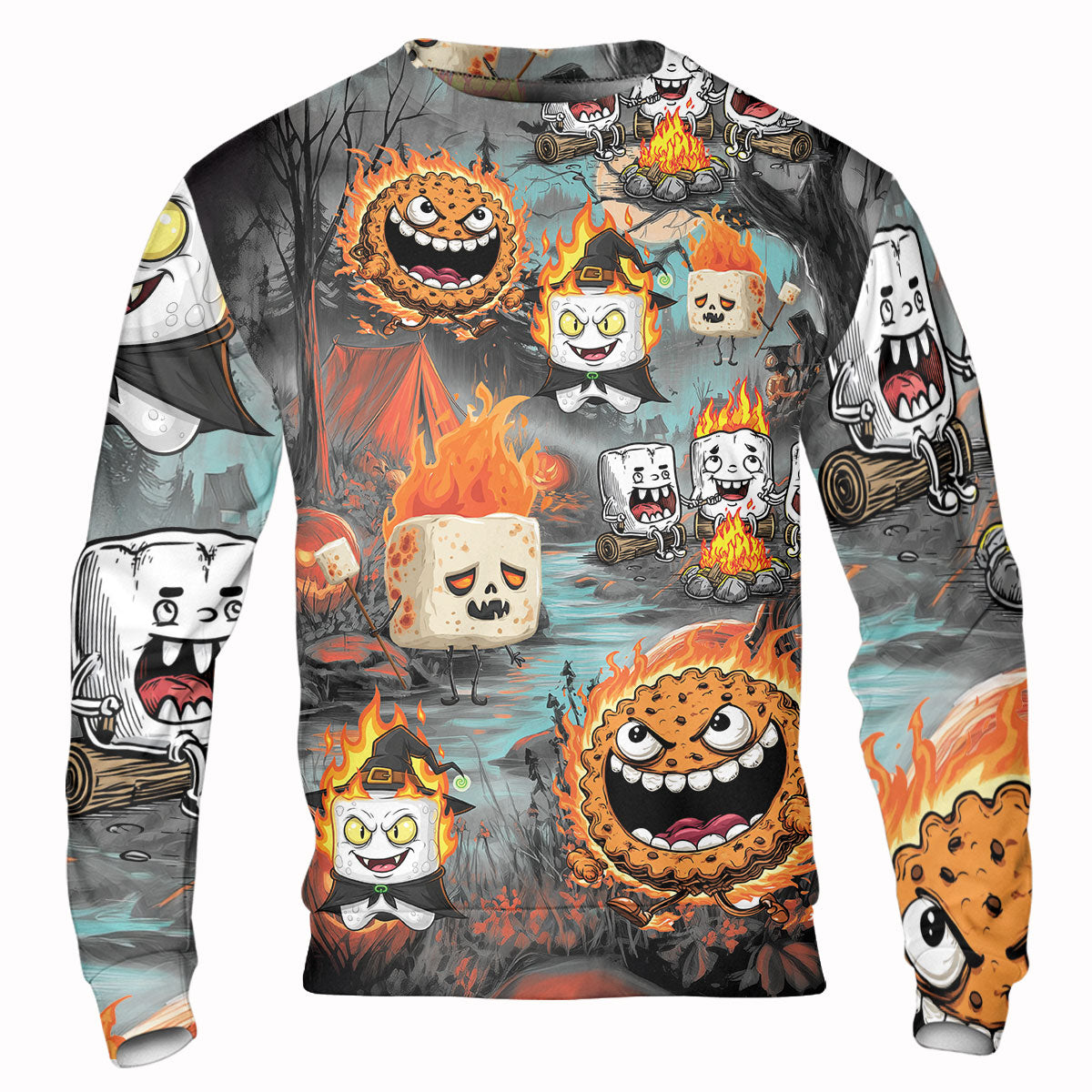 Burnt Marshmallow Halloween All Over Print Shirt