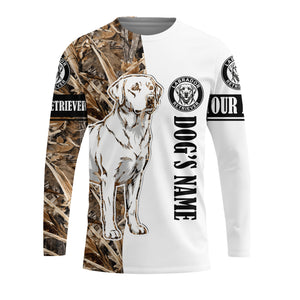 Custom Labrador Retriever Dog Camo Dry Grass All Over Print Shirt