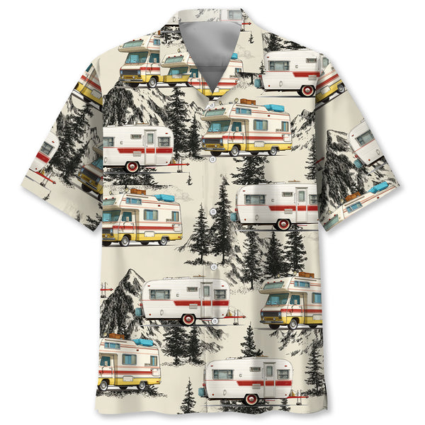 Vintage Camping Car Hawaiian Shirt