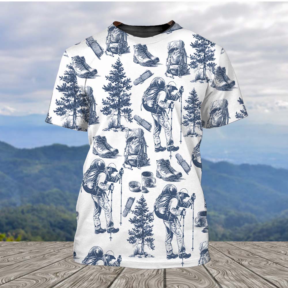 Vintage Hiking Camp All Over Print Shirt