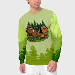 Funny Bear Drinking Camping All Over Print Shirt