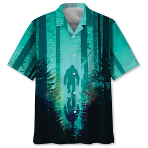 Bigfoot Into The Forest  Hawaiian Shirt