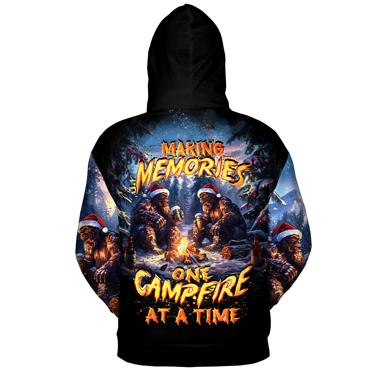 Bigfoot Making Memories One Campfire At A Time Christmas All Over Print Shirt