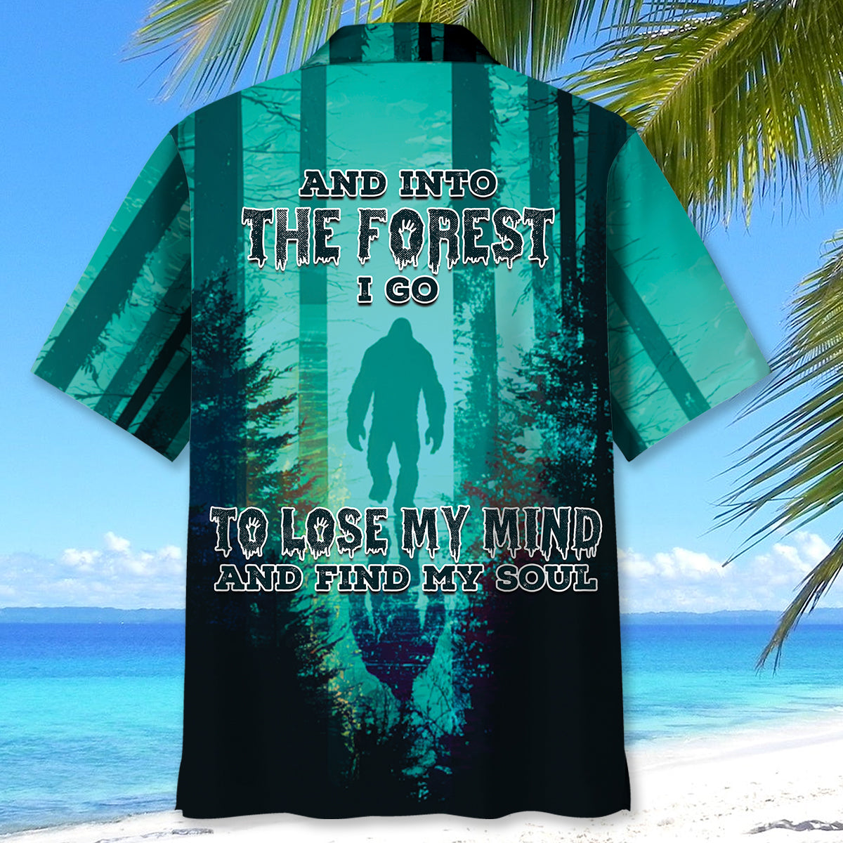 Bigfoot Into The Forest  Hawaiian Shirt