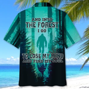 Bigfoot Into The Forest  Hawaiian Shirt