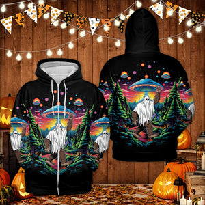 Bigfoot Boo Rock On All Over Print Shirt