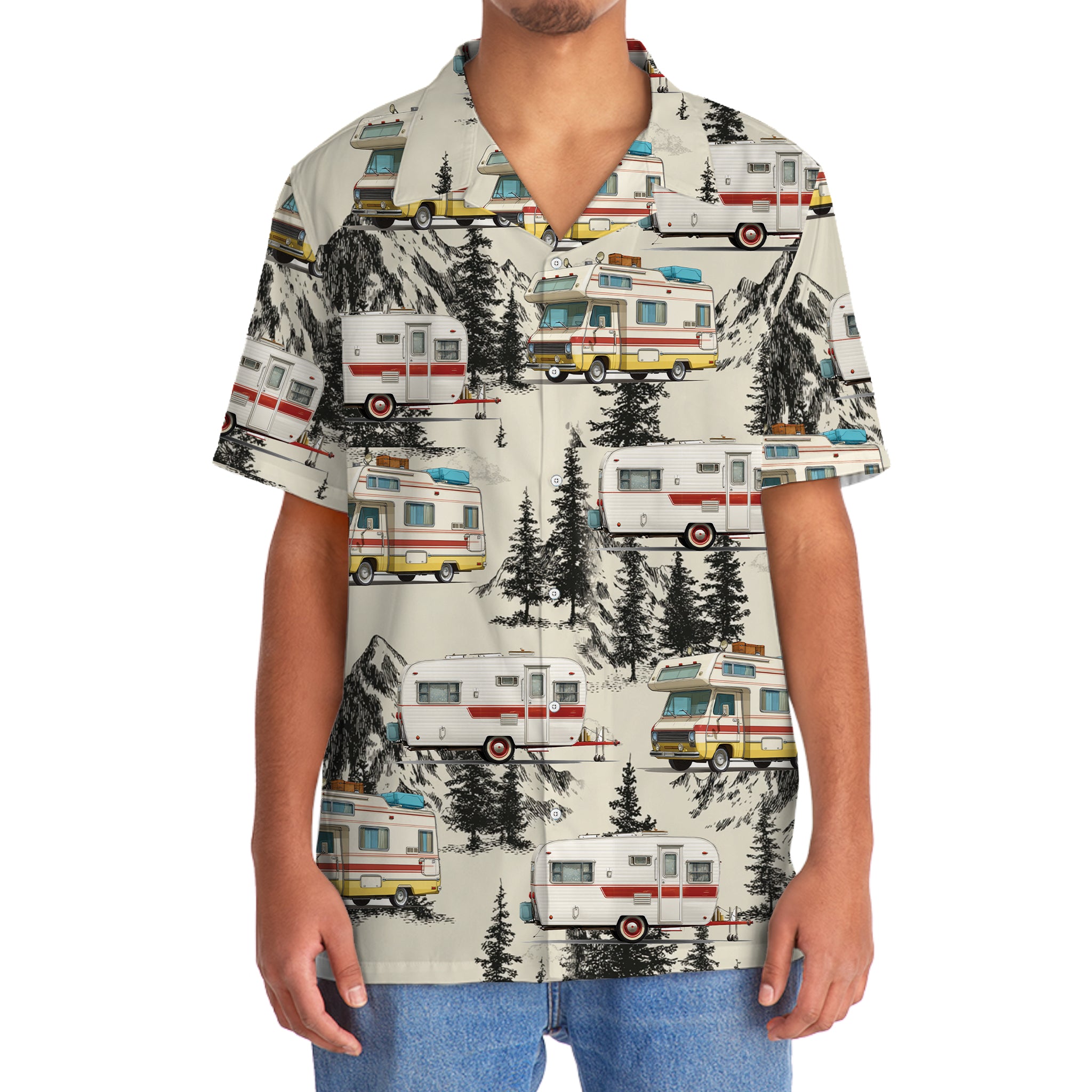 Vintage Camping Car Hawaiian Shirt