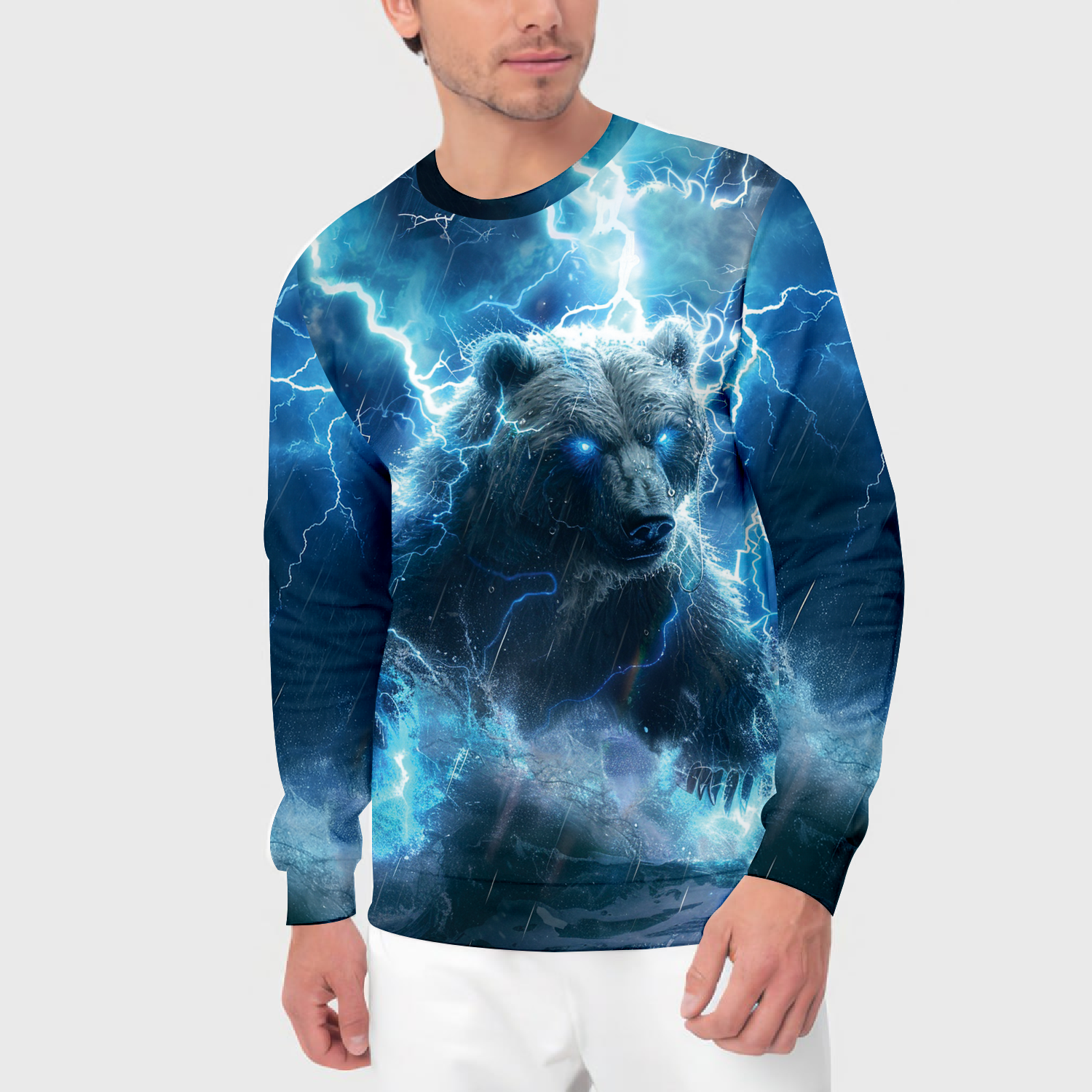 Electric Powerful Bear Awesome Cool All Over Print Shirt