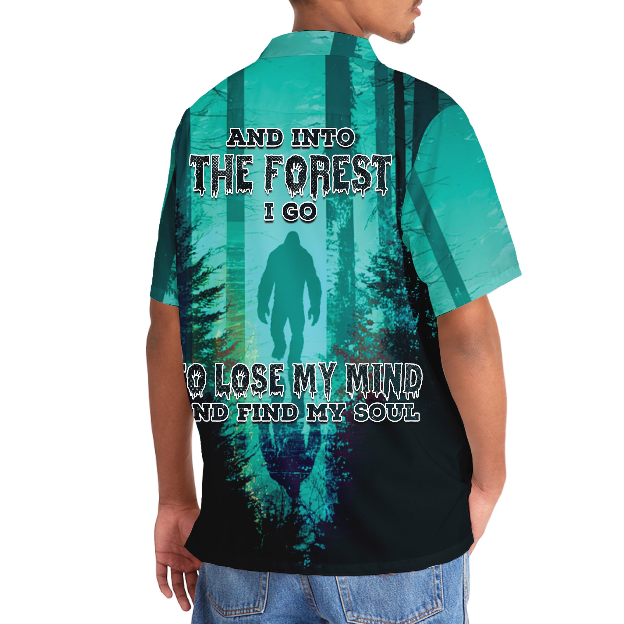 Bigfoot Into The Forest  Hawaiian Shirt