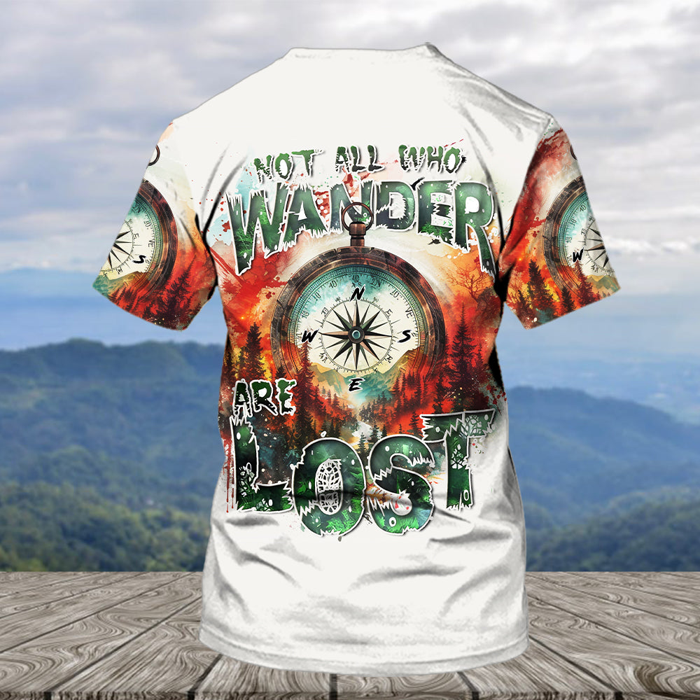 Compass Colorful Not All Who Wander Are Lost All Over Print
