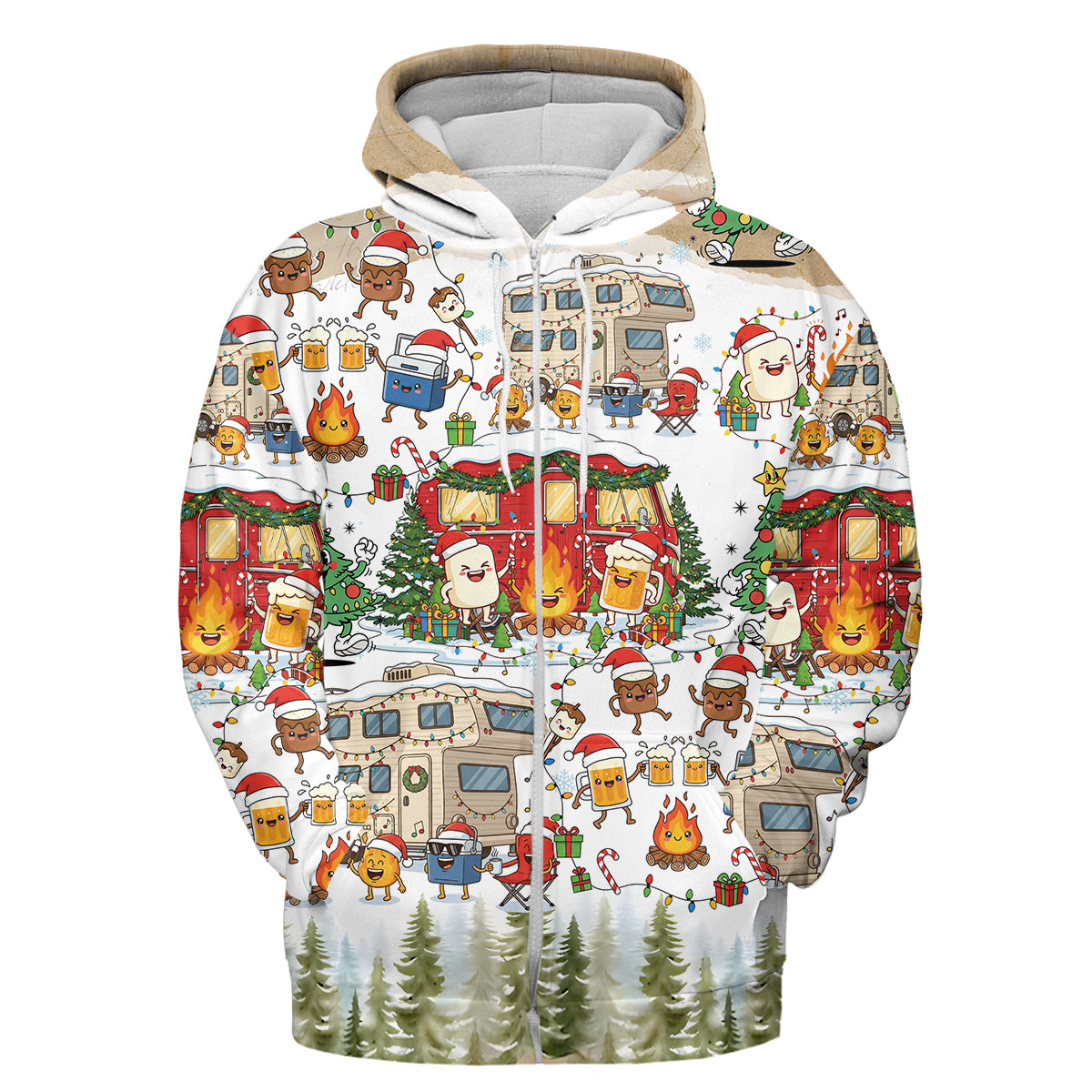 Campsite Christmas Party All Over Print Shirt