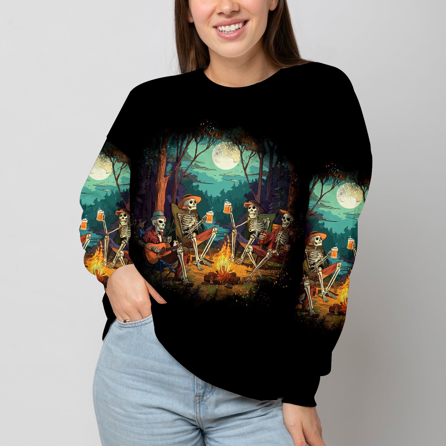 Spooky Camping Crew Halloween All Over Print Shirt