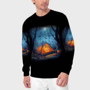 Halloween Pumpkin Camping All Over Print Shirt