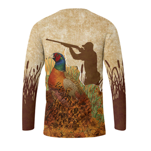 Vintage Wild Pheasant Hunting Flower Camo All Over Print Shirt
