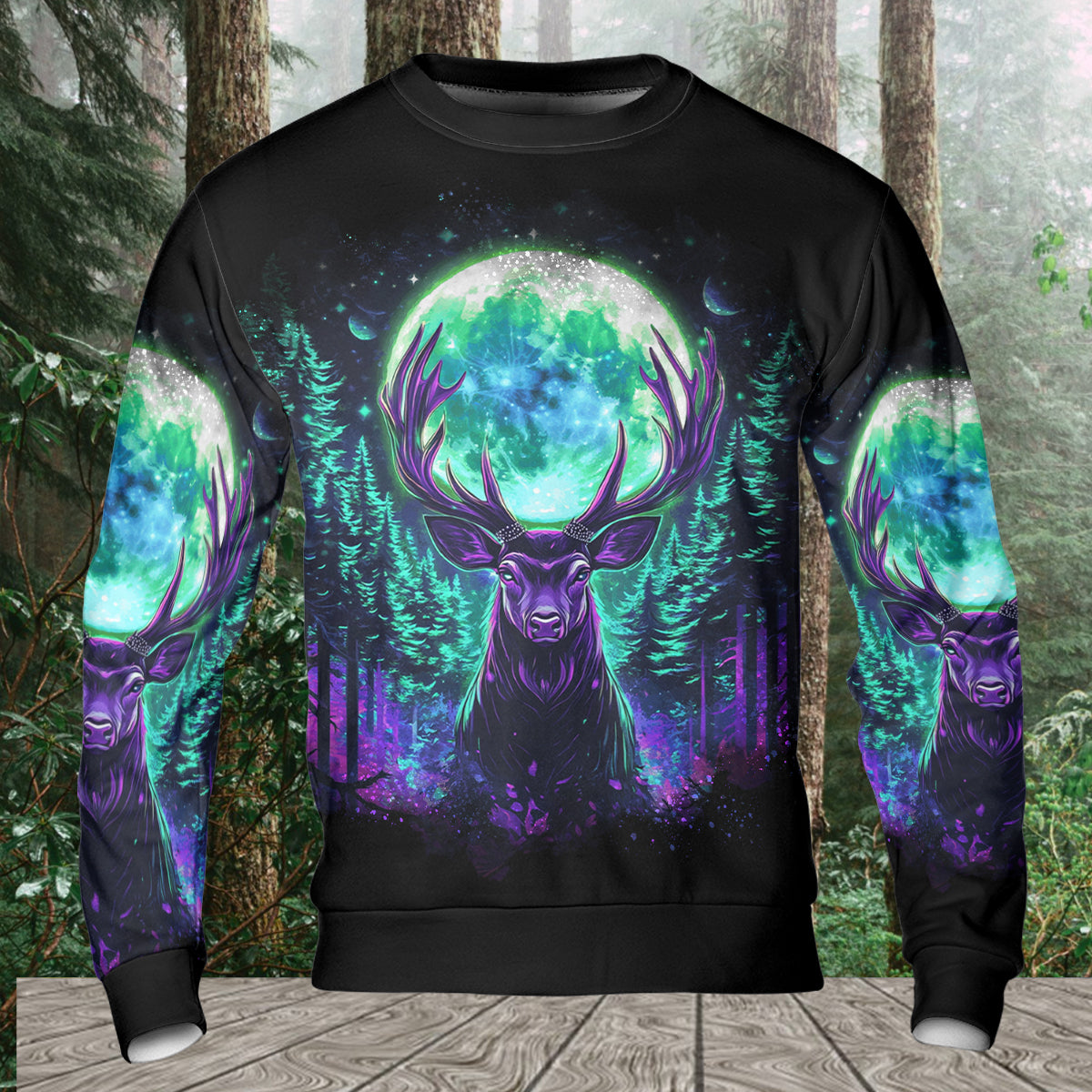 Into The Forest I Go Spirit Deer All Over Print Shirt