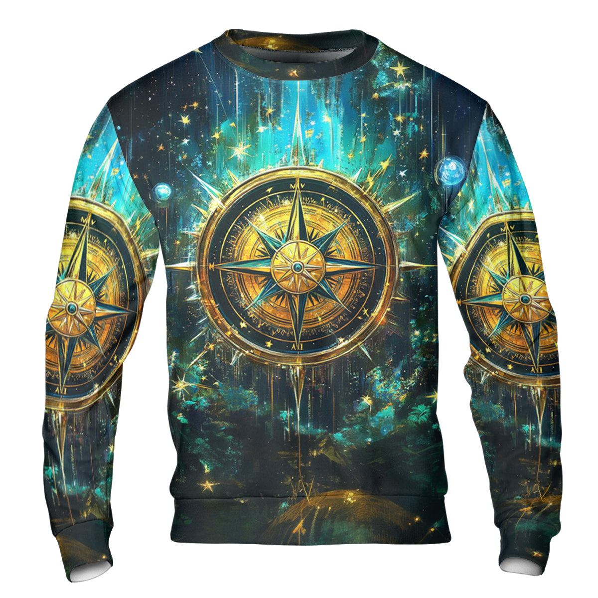 Not All Who Wander Fantasy Compass All Over Print Shirt
