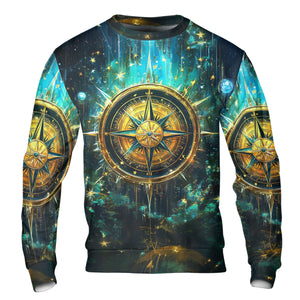 Not All Who Wander Fantasy Compass All Over Print Shirt