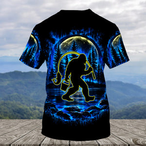 Bigfoot Fishing All Over Print Shirt