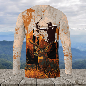 Vintage Deer Hunting Orange All Over Print Shirt