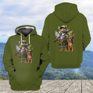 Funny Dove Hunter With Labrador All Over Print Shirt