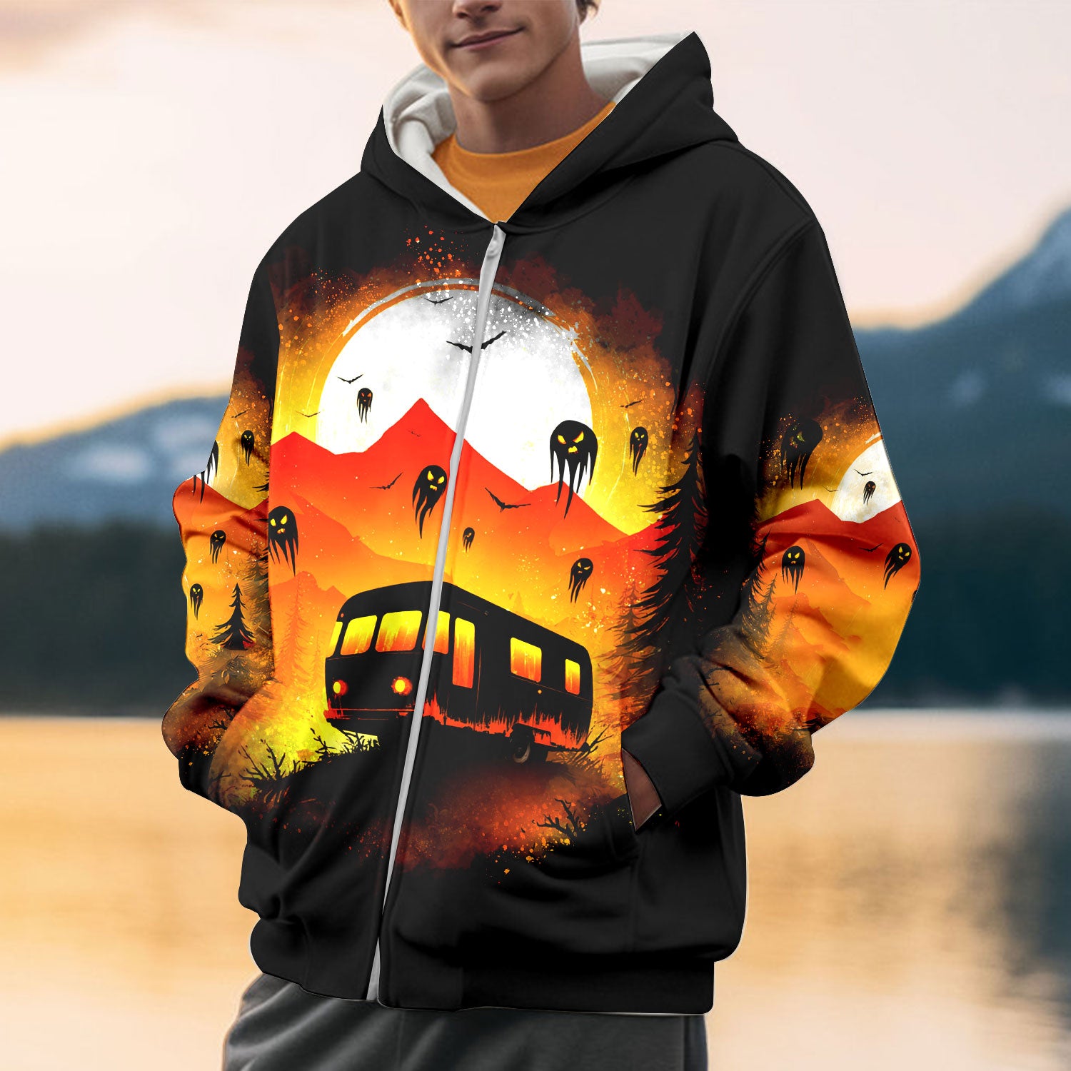 Haunted Camping Car All Over Print Shirt