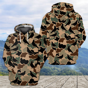 Dove Bird Camouflage Pattern All Over Print Shirt