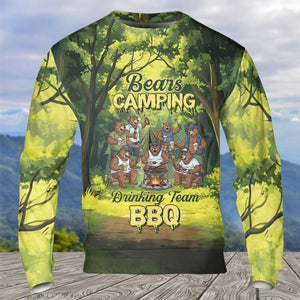 Bear Family BBQs All Over Print Shirt