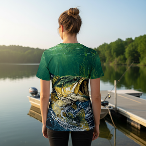Largemouth Bass Vintage All Over Print Shirt