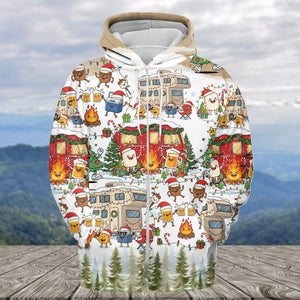 Campsite Christmas Party All Over Print Shirt