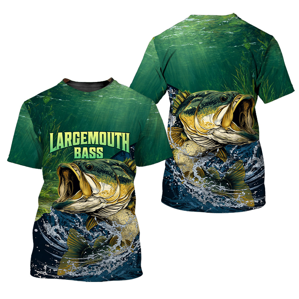 Largemouth Bass Vintage All Over Print Shirt