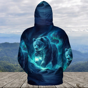 Wild Bear In The Night All Over Print Shirt