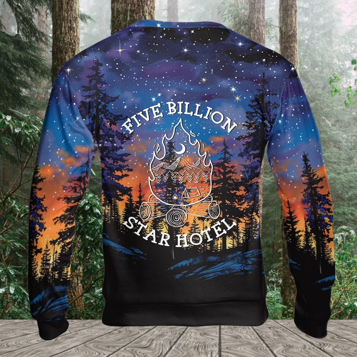 Camping Five Billion Star Hotel All Over Print Shirt