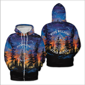 Camping Five Billion Star Hotel All Over Print Shirt