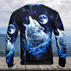 Mystical Wolf Howing Art All Over Print Shirt