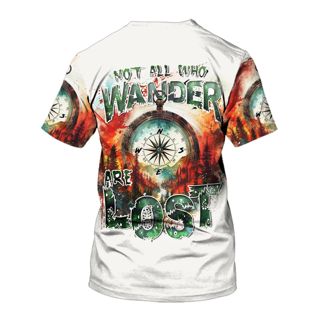 Compass Colorful Not All Who Wander Are Lost All Over Print