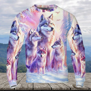 Wolf Family Art All Over Print Shirt