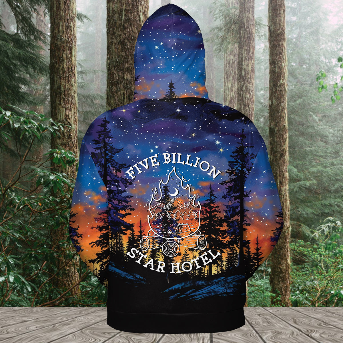 Camping Five Billion Star Hotel All Over Print Shirt