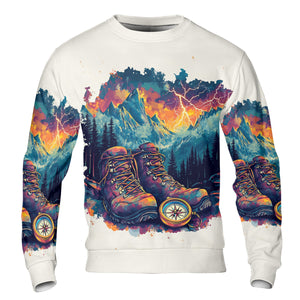 The Mountains Are Calling Compass Boots All Over Print Shirt