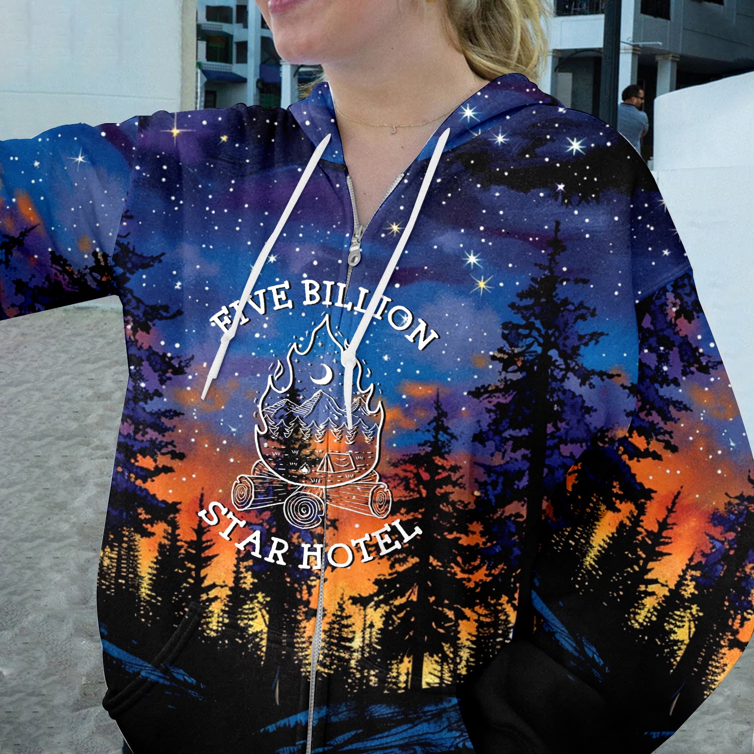 Camping Five Billion Star Hotel All Over Print Shirt