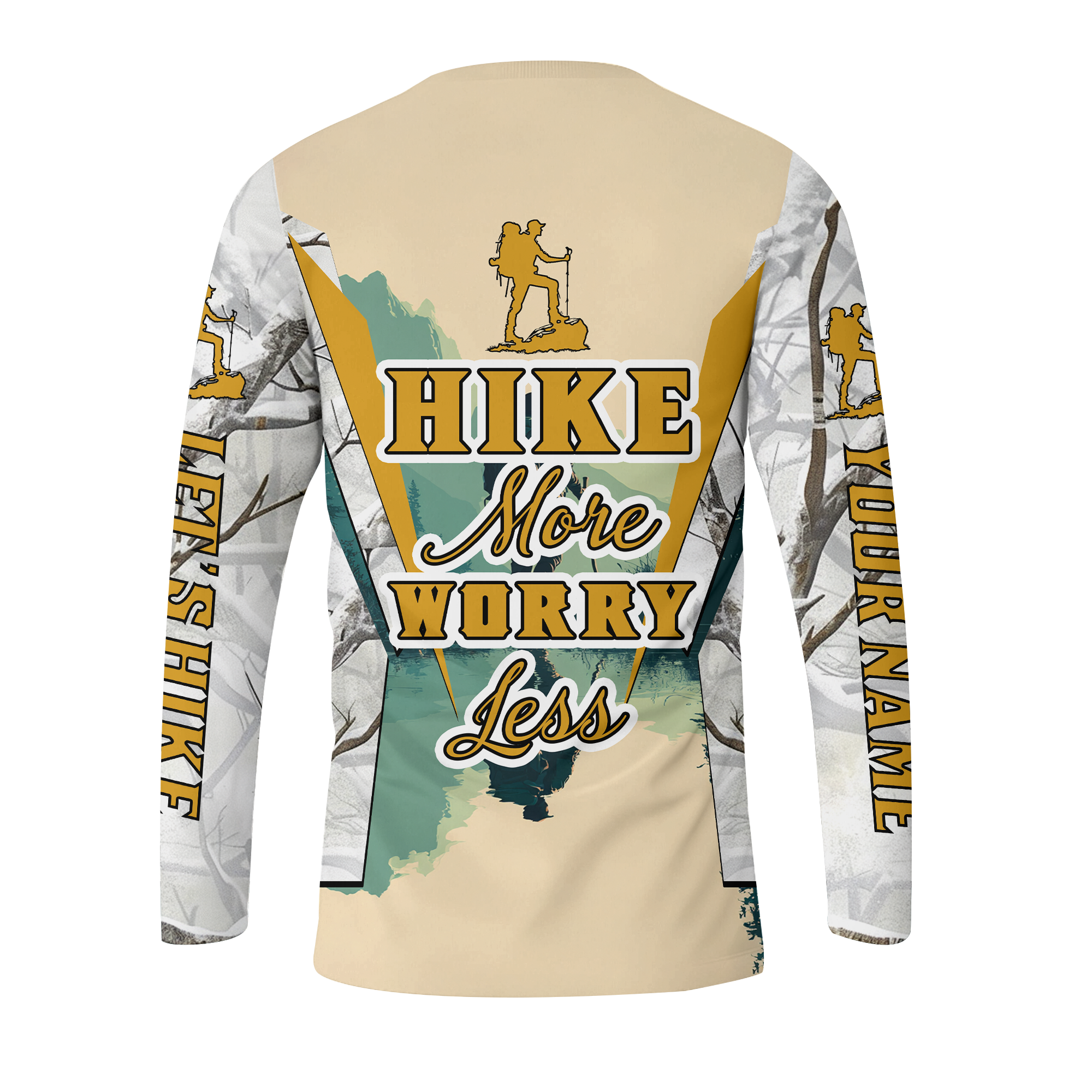 Custom Name Hiking More Worry Less All Over Print Shirt