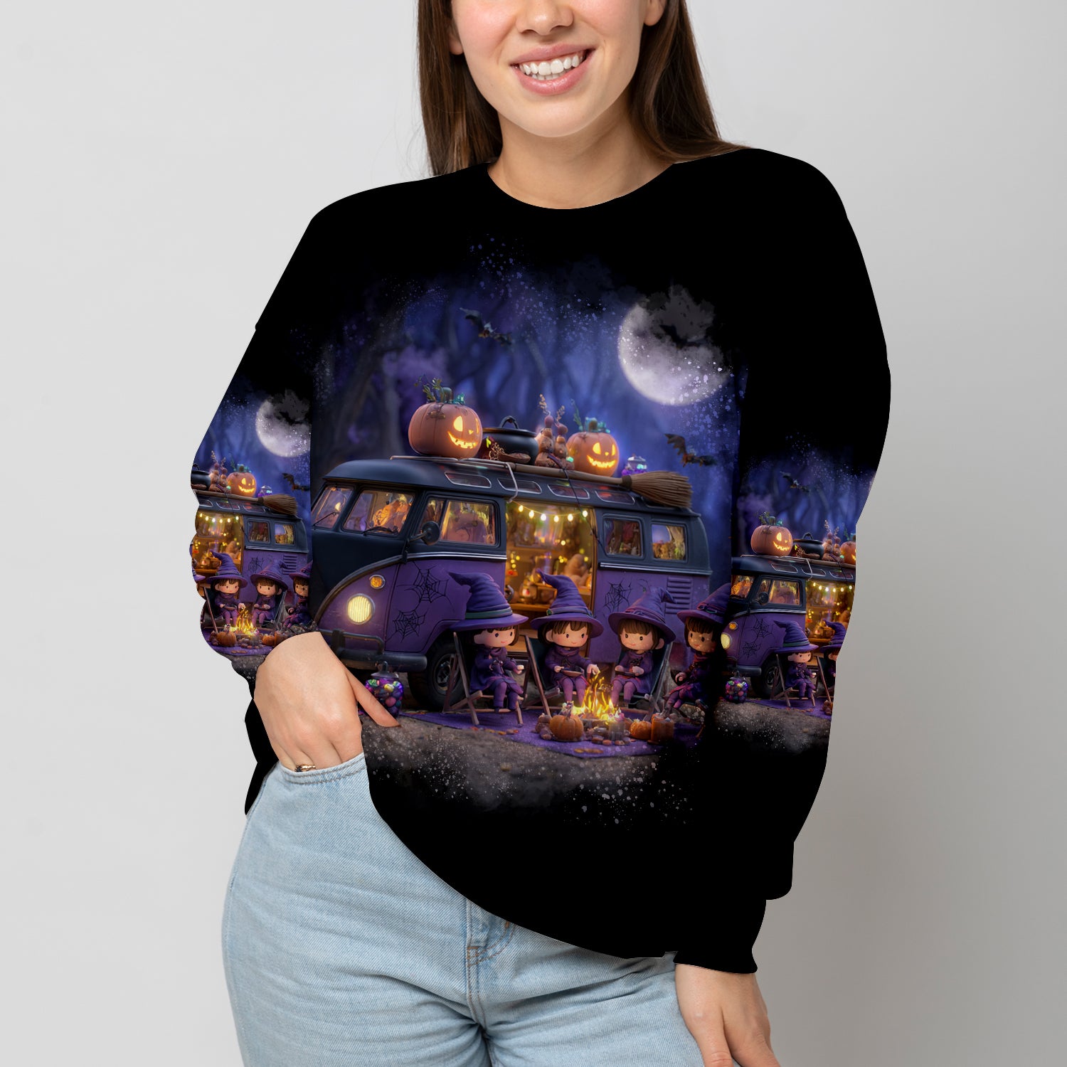 All The Cool Witches Are Camping All Over Print Shirt
